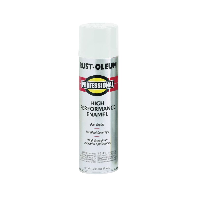 Rust-Oleum 7592838 Enamel Spray Paint, Gloss, White, 15 oz, Can White