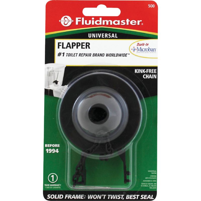 Fluidmaster Universal Solid Frame Flapper 2 In., Black