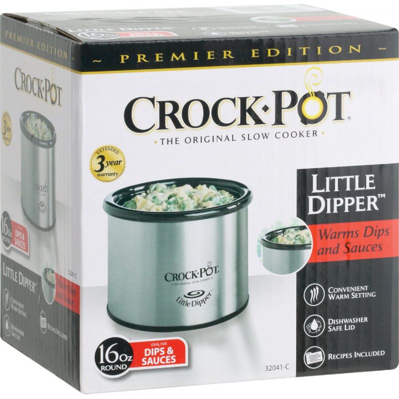 Crock-Pot Large 8 Quart Slow Cooker with Mini 16 Ounce Food Warmer,  Stainless Steel