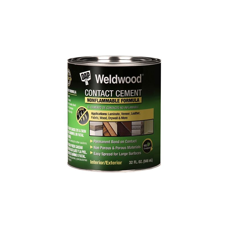 Buy Weldwood 25336 Contact Cement, Liquid, Slight, White, 1 gal