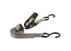 Keeper 89514 Tie-Down, 1 in W, 14 ft L, Gray, 500 lb Working Load, S-Hook End Gray (Pack of 8)