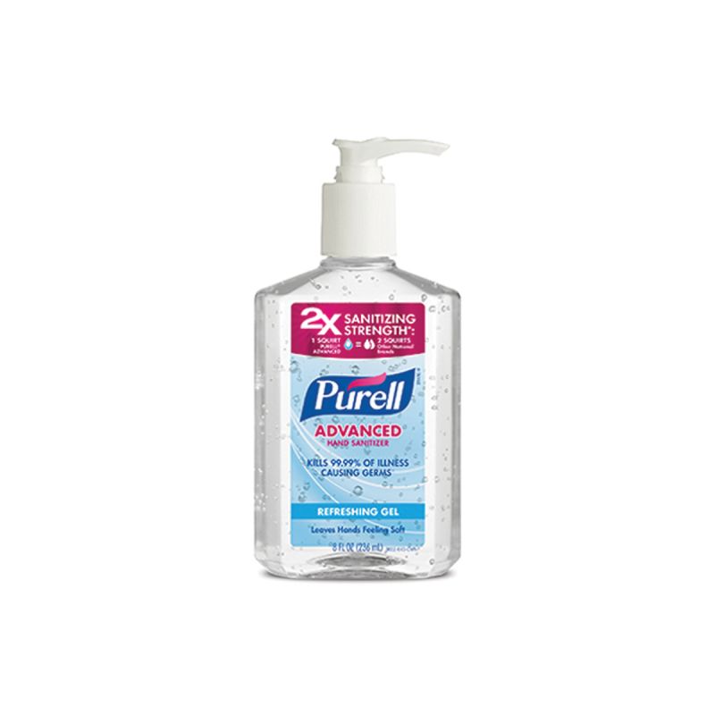 Purell 4102-12-S Advanced Hand Sanitizer, Citrus, Clear, 8 oz, Pump Bottle Clear