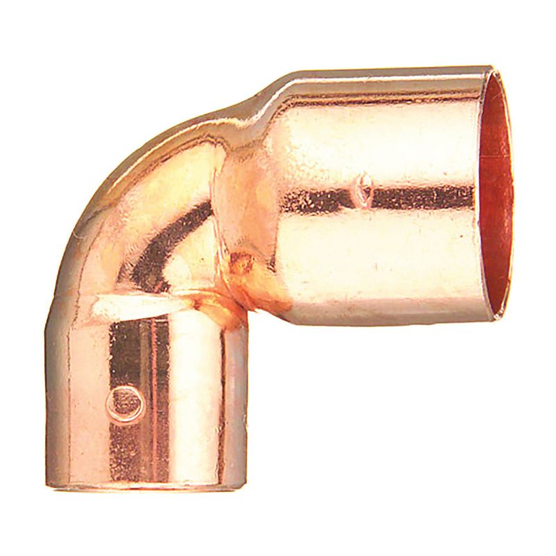 Elkhart Products 31290 Reducing Pipe Elbow, 3/4 x 1/2 in, Sweat, 90 deg Angle, Copper