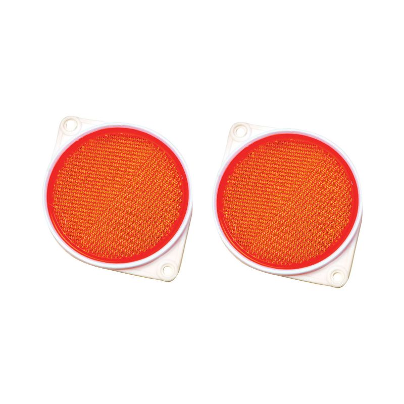 Hy-Ko CDRF-3A Carded Reflector, 9.63 in L Post, Amber Reflector