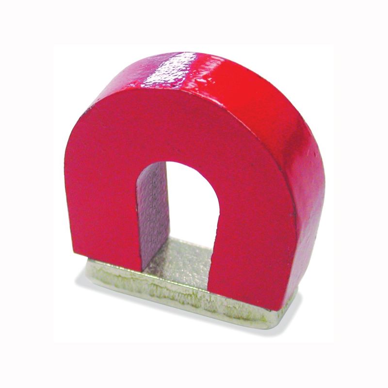 Magnet Source 07279 Horseshoe Magnet, 1 in Dia, 1 in W, Red Red