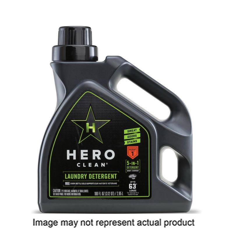 Hero Clean 704400401 Laundry Detergent, 50 oz, Liquid, Juniper (Pack of 6)