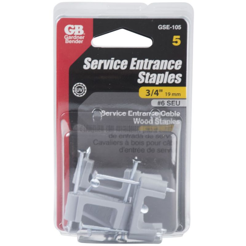 Gardner Bender GSE-105 Strap Staple, PVC Gray
