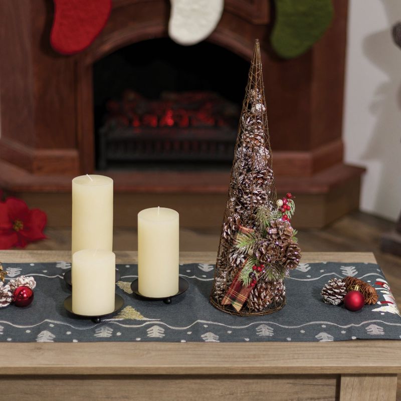 Alpine Rustic Pinecone Christmas Tree Holiday Decoration