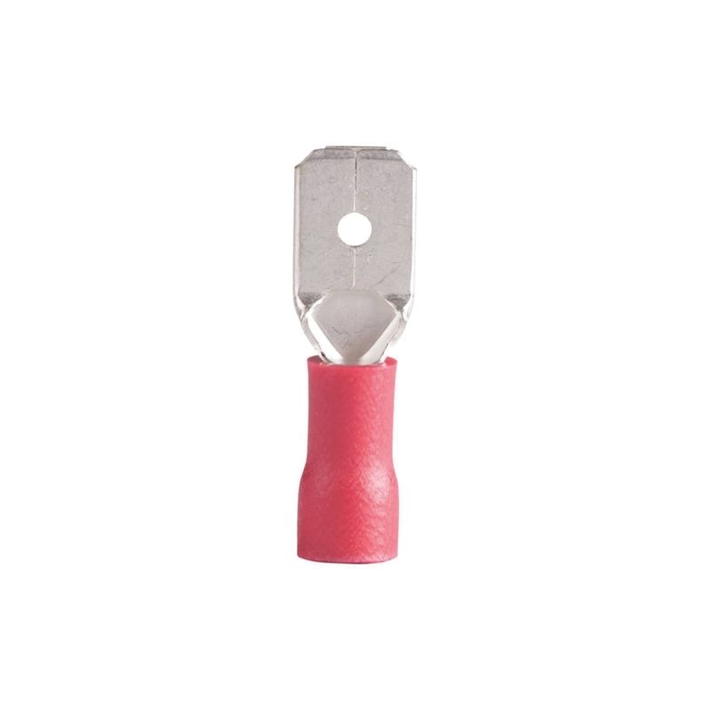 Gardner Bender 20-141M Disconnect Terminal, 600 V, 22 to 16 AWG Wire, 1/4 in Stud, Vinyl Insulation, Red Red