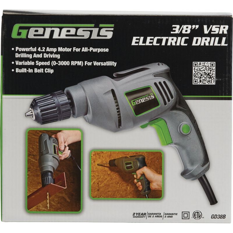 Genesis 3/8 In. VSR Electric Drill 4.2
