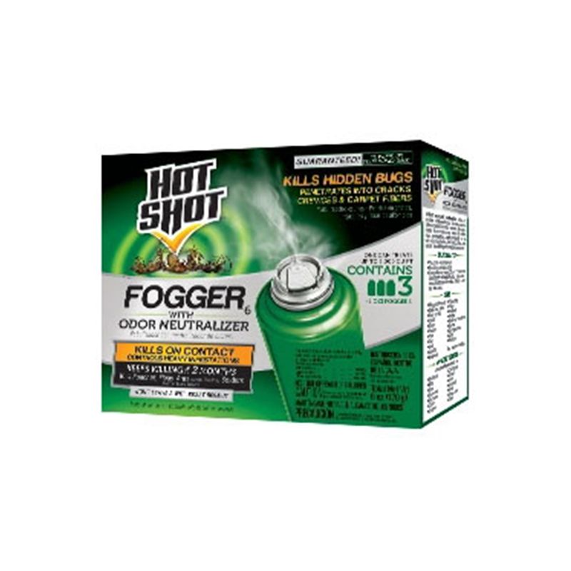 Hot Shot 96180 Fogger with Odor Neutralizer, 2000 cu-ft Coverage Area, Light Yellow/Water White Light Yellow/Water White