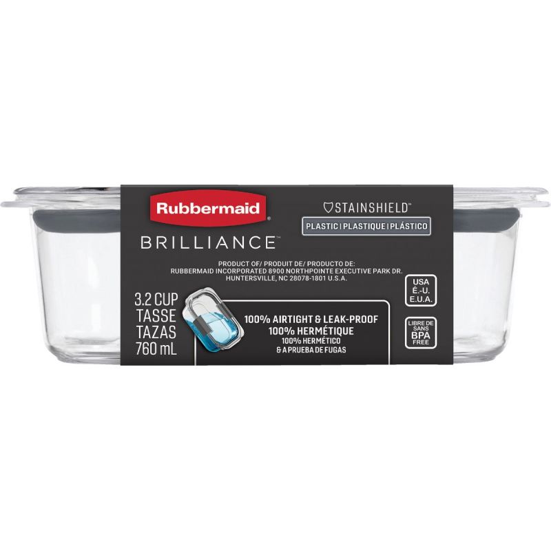 Rubbermaid Stain Shield Round Storage Container 1.6 Qt. in 2023