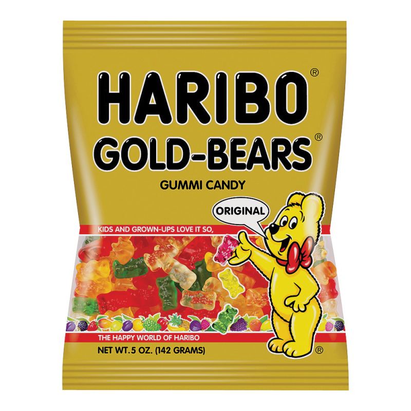 Haribo HGB12 Jelly Candy, Assorted Fruits Flavor, 5 oz Bag (Pack of 12)