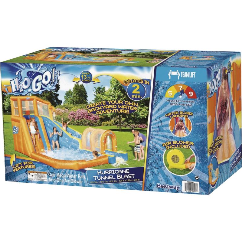 H20GO! Hurricane Tunnel Blast Inflatable Water Park 840 Lb.