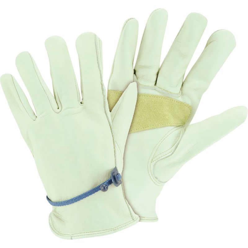 West Chester Protective Gear Heavy-Duty Leather Driver Glove M, White