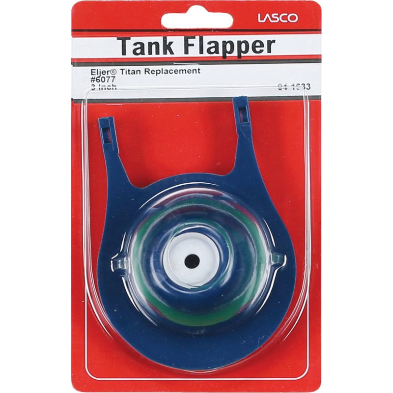 Lasco Eljer Titan Series Toilet Flapper 5.0 In. L X 3.7 In. W X 2.3 In. H, Black