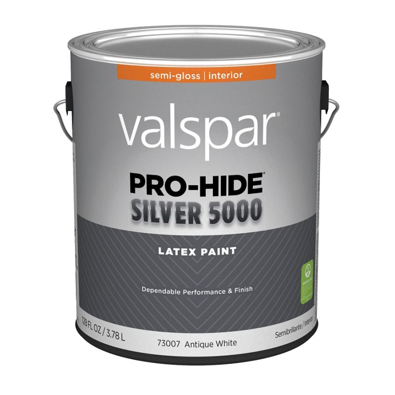 Valspar Pro-Hide 7300 Series 07 Interior Paint, Semi-Gloss Sheen, Antique White, 1 gal Antique White