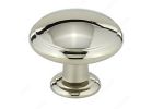Richelieu BP80930180 Knob, 31/32 in Projection, Metal, Polished Nickel 1-3/16 In, Gray, Transitional