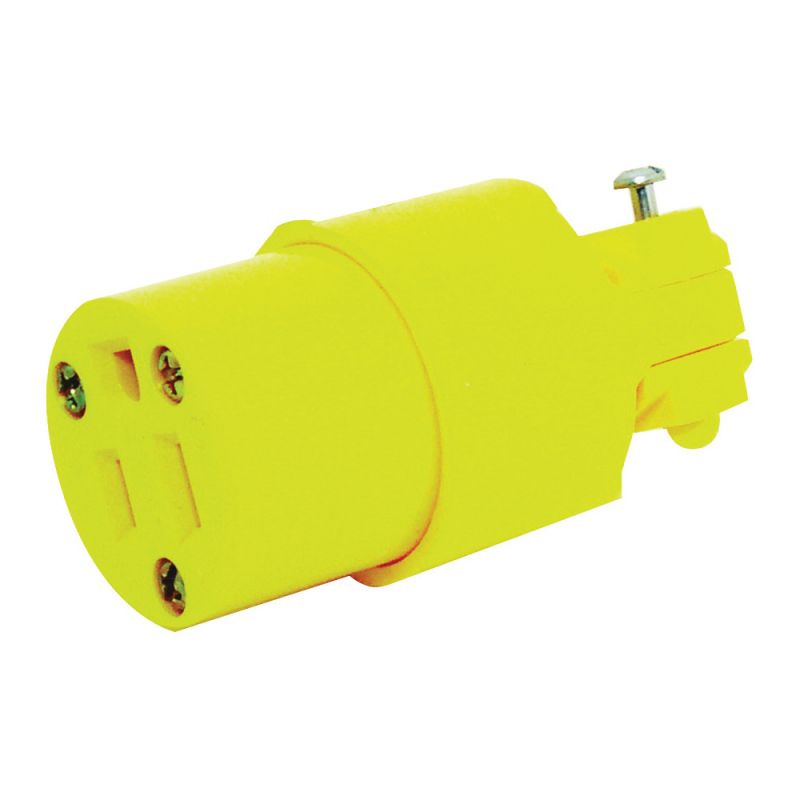 Eaton Wiring Devices 4887-BOX Electrical Connector, 2 -Pole, 15 A, 125 V, NEMA: NEMA 5-15, Yellow Yellow