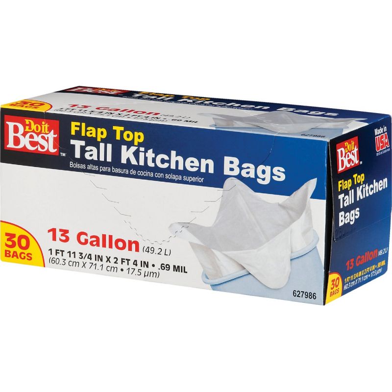 Trash Bag 13 Gallons 15 Bags With ties - Dollar Store