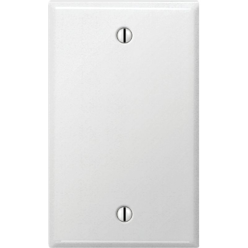 Amerelle PRO Stamped Steel Blank Wall Plate Smooth White