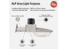 Halo Selectable Lumen &amp; Color Temperature Outdoor Area Light Fixture Gray