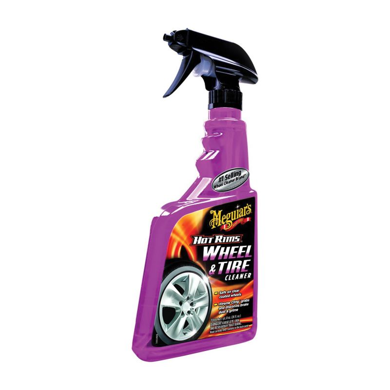 Meguiar&#039;s G9524 Wheel and Tire Cleaner, 24 oz, Spray Dispenser, Liquid, Mild Acidic Clear