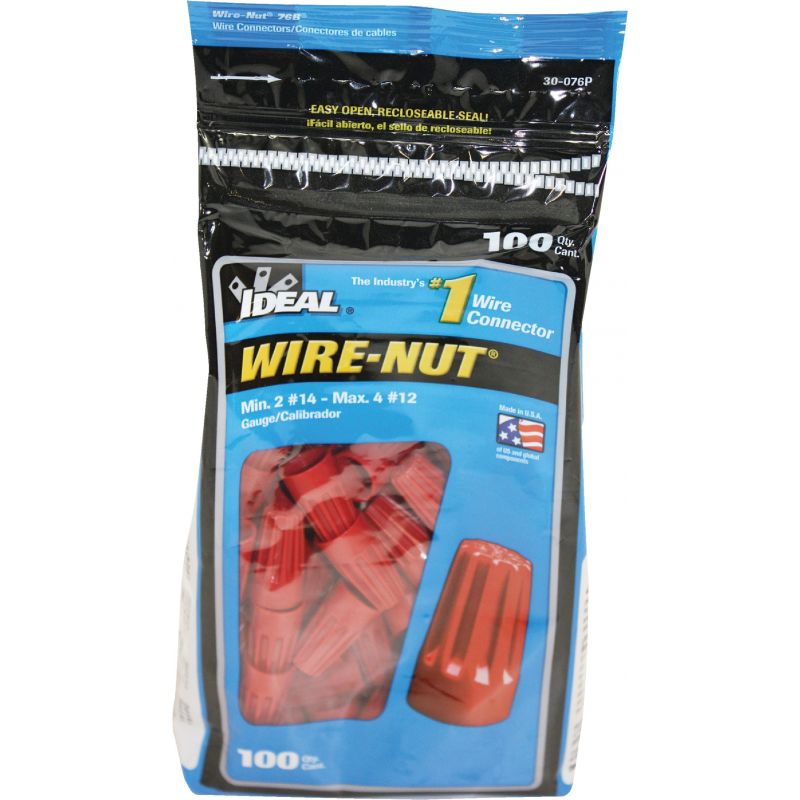 Ideal Wire-Nut Wire Connector Large, Red