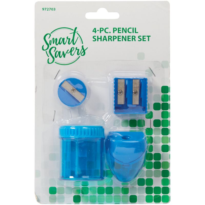 Smart Savers Pencil Sharpener Set Assorted (Pack of 12)