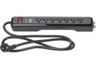Do it Best Multimedia With Coax Cable Surge Protector Strip Black, 15A