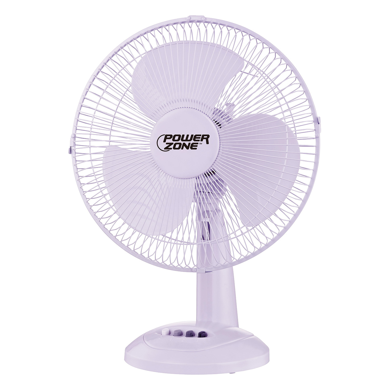 Buy PowerZone FT-30 Oscillating Table Fan, 120 V, 12 in Dia Blade 