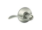 Schlage F Series F40V ACC 619 Privacy Lever, Mechanical Lock, Satin Nickel, Metal, Residential, 2 Grade