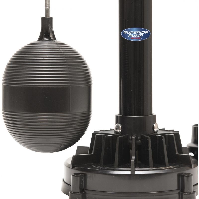 Superior Pump Thermoplastic Pedestal Sump Pump 1/3 HP, 3000 GPH