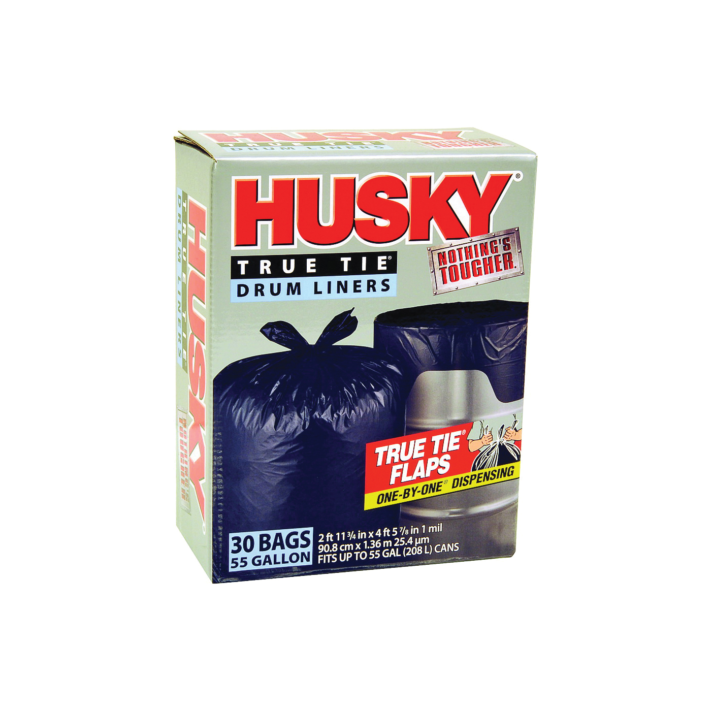 Husky Contractor Trash Bags, 42 gal, 32.75 in x 45.125 in, 3 mil, Heavy  Duty, Black, 32 Pack HC42WC032B