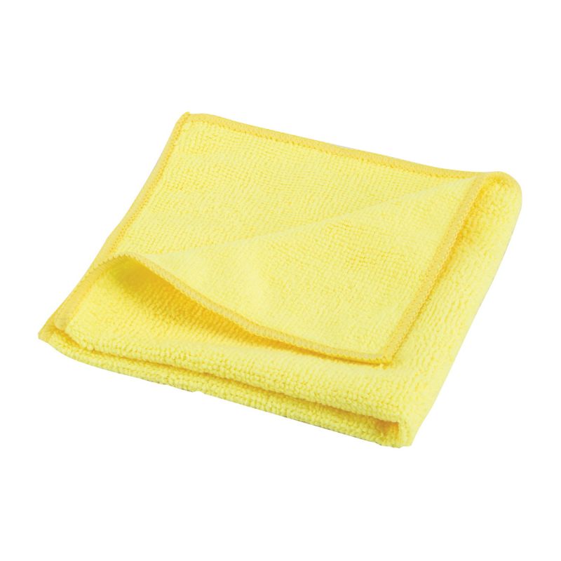 Simple Spaces OG003 Cleaning Cloth, 12 in L, 12 in W, Microfiber, Yellow Yellow