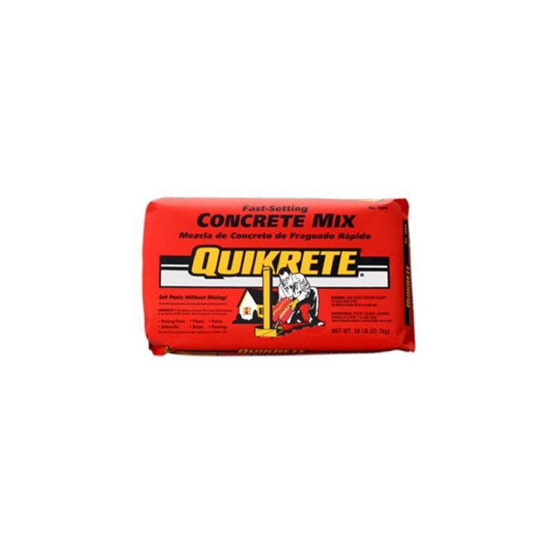 Quikrete 1004-50 Concrete Mix, Gray/Gray-Brown, Granular Solid, 50 lb Bag Gray/Gray-Brown